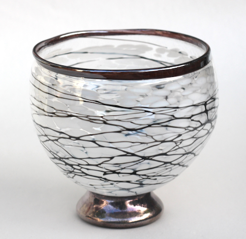 Click to view detail for DB-1091 Bowl-Black & White  6x6x5 $95
